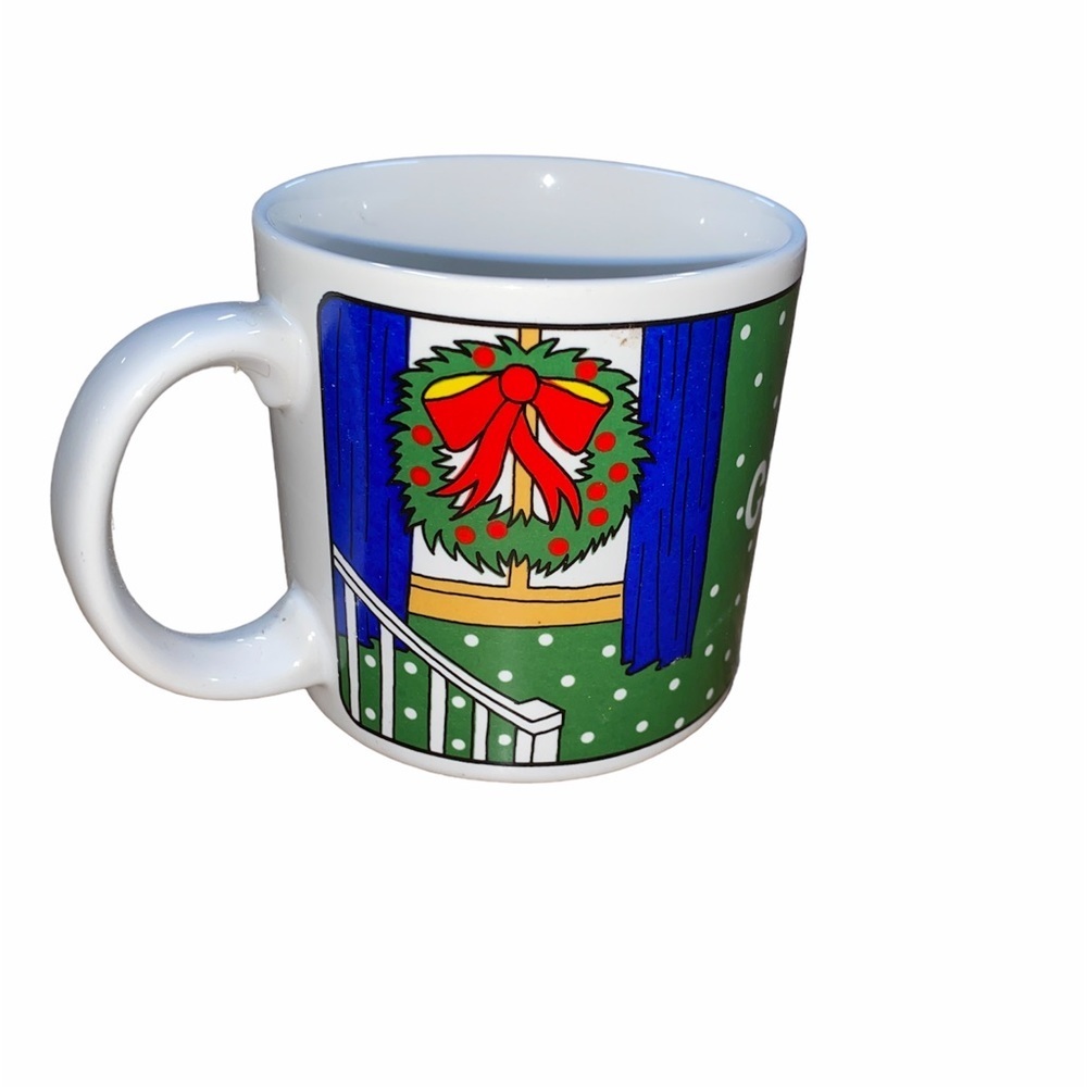 Vintage ceramic Christmas coffee mug